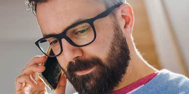 Man uses emotional energy to call a friend.