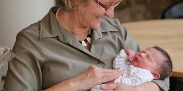 grandma with baby