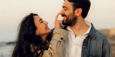 Person in love with her high value partner. 