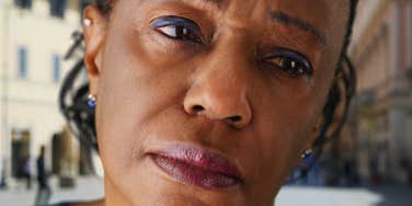sad older woman giving up on finding love