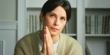 intelligent woman unable to relax