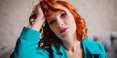 woman overthinking looking stressed