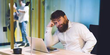worker annoyed that he had to return to office