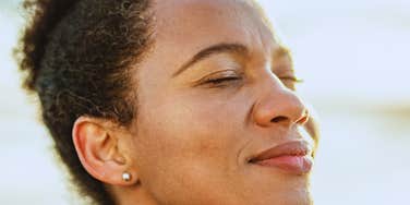 Relaxed woman.