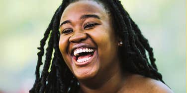 Happy and healthy person. 