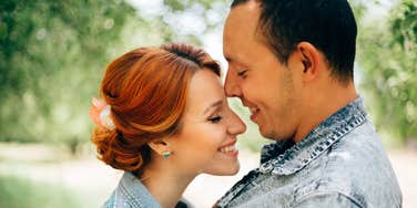 happy couple who adores each other 