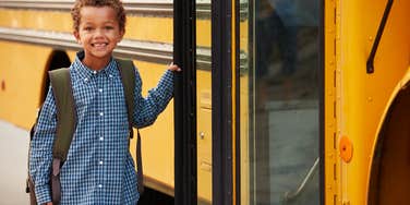 student left behind on school bus