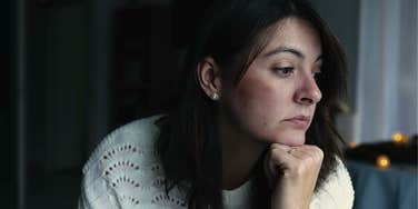 woman sad learning harsh truths after her divorce