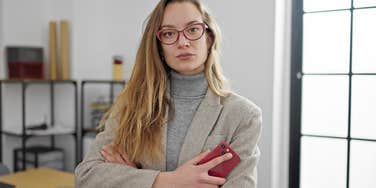 adult woman annoyed with social media looking to complain