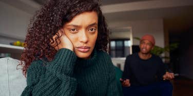sad upset wife who no longer loves her husband