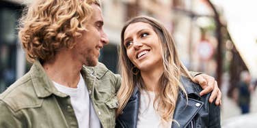 Couple where the woman is an ideal partner 