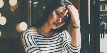 fiercely private woman thinking