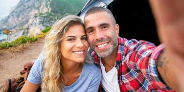Couple having the best time.