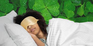 sleeping woman having dreams luck change better