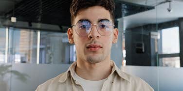 serious man afraid of falling in love looking upset