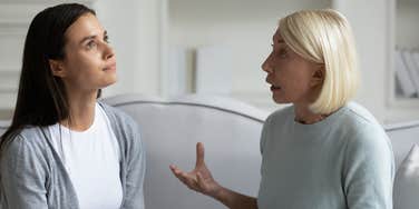 mom and adult daughter arguing