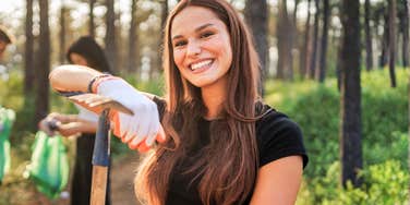 Woman volunteering noticing incredible changes in herself. 