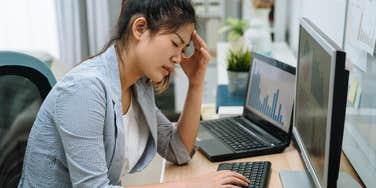remote worker ready to quit in the middle of a meeting