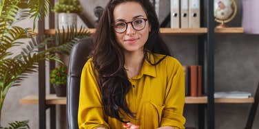 businesswoman giving interview for a high-paying job