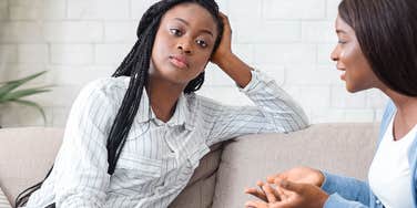 serious woman planning to end her friendship