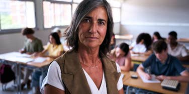 high school teacher who is uncomfortable with students sucking on pacifiers