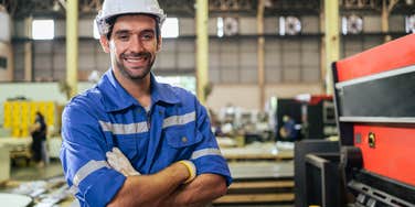 blue collar worker out earning office workers