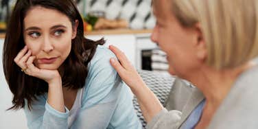 mother talking down to her adult daughter