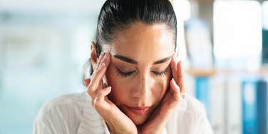 Woman feeling frusterated that nobody wants to work with her. 