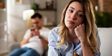 exhausted wife tired of doing everything for her husband