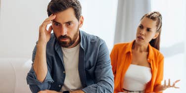 woman hurting her husbands feelings looking angry