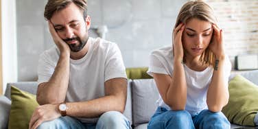 couple who have lost their chemistry upset with each other