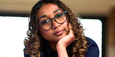 Woman understands others.