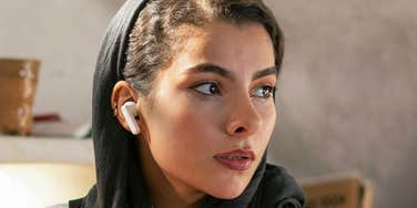 Woman has gut intuition.