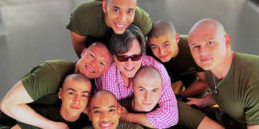 Greg Cope White and actors in Netflix's show Boots, the story of him joining the military when it was illegal