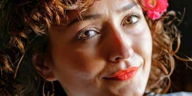 Woman is being slowly dumped.