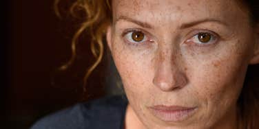 ignorant woman about to say careless phrases