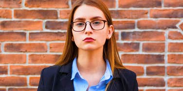 serious mean woman after being brutally honest