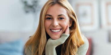 happy smiling woman who lights up every room