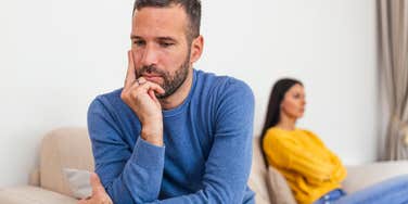 man secretly thinking about leaving his wife 