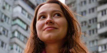 Confident gen-z daughter.