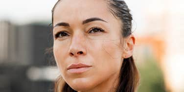 Woman reclaims power in relationship.