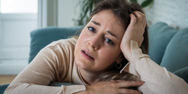 stressed woman worried about money