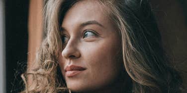 Woman clocks out mentally.