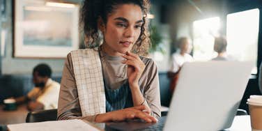 restaurant owner checking online feedback