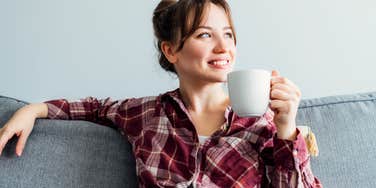 calm joyful person moving through their day with effortless ease, illustrating the simple habits that create an unbothered, genuinely happy life