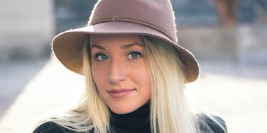 Woman lets go of things she can't change.