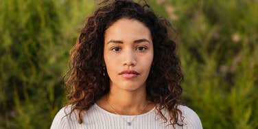 serious millennial woman