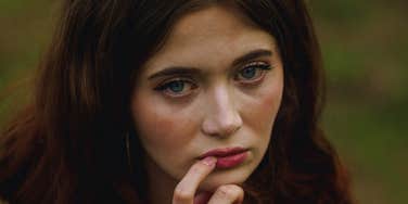 Woman has highly anxious mind.