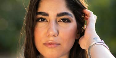 Woman has low self-esteem.