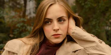 Woman breaks free from toxic positivity.